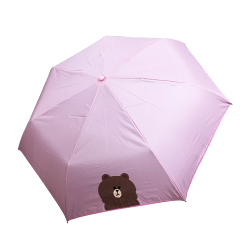 특가; 라인프렌즈 완전자동 55 브라운헬로 우산 (핑크)